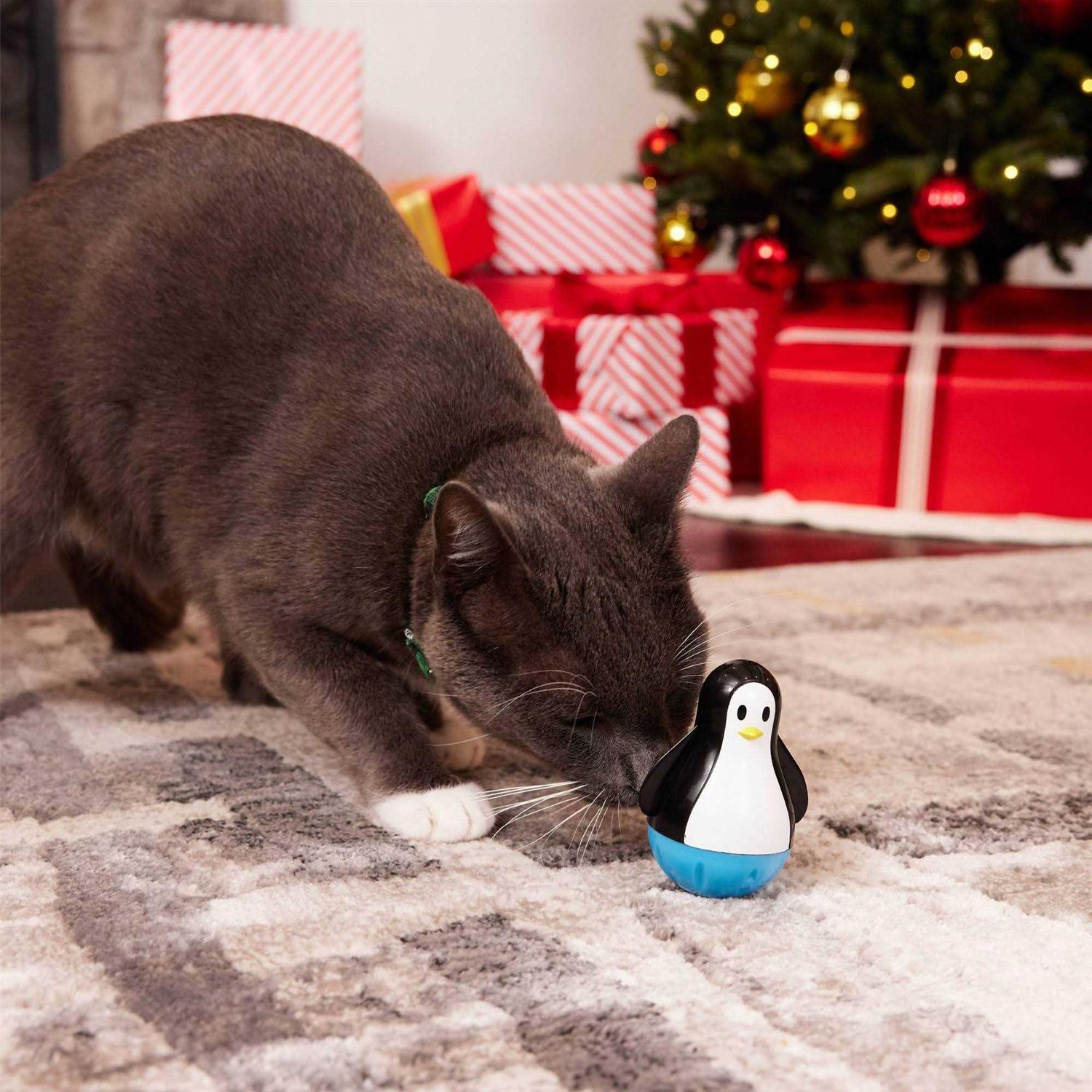 Temptations Snacky Penguin Treat Dispensing Cat Toy - Healthber