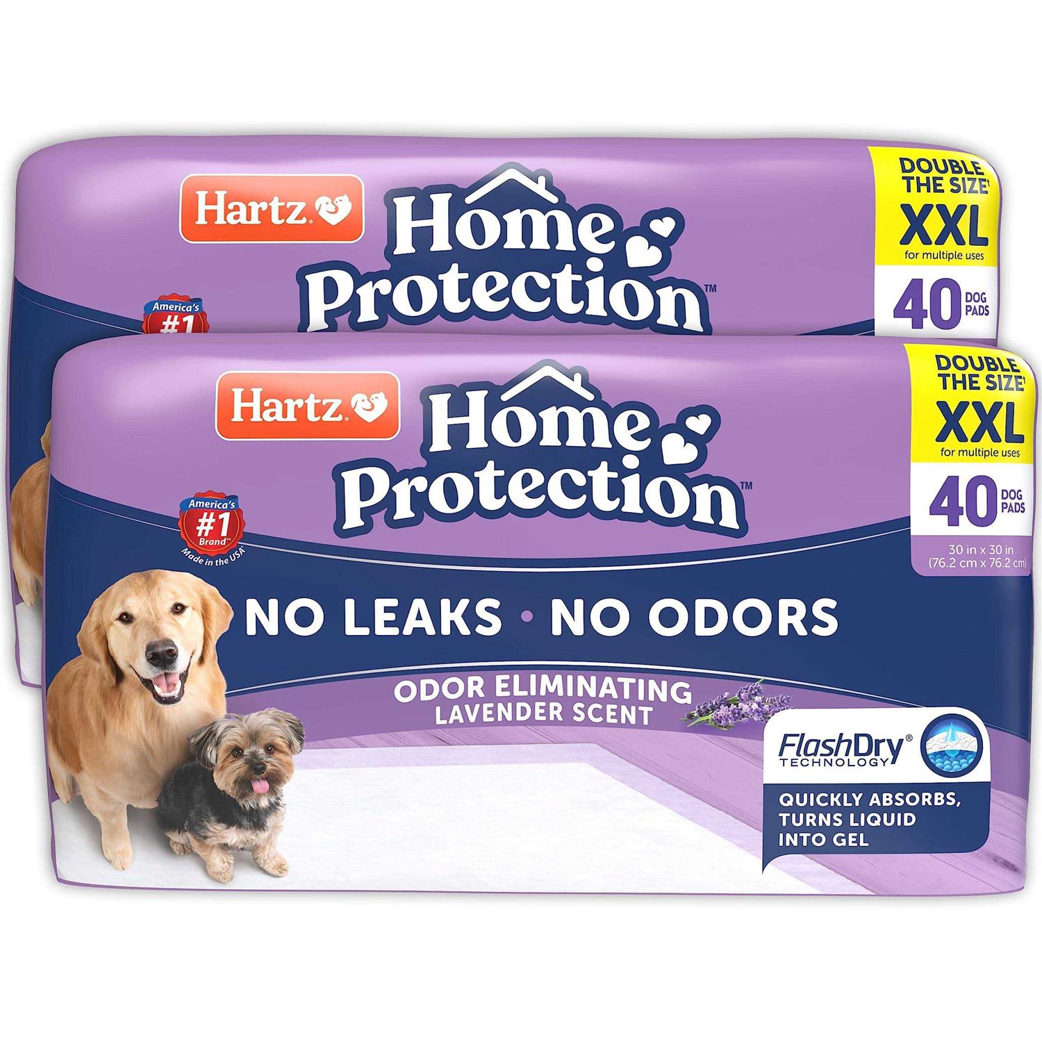 Hartz Home Protection Lavender Scent Odor Eliminating Dog Pads - Healthber
