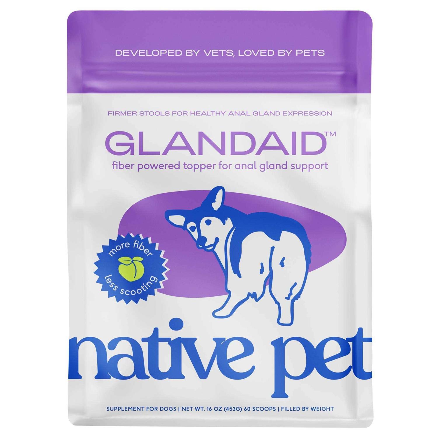 Native Pet GlandAid Anal Gland Supplement for Dogs - Healthber