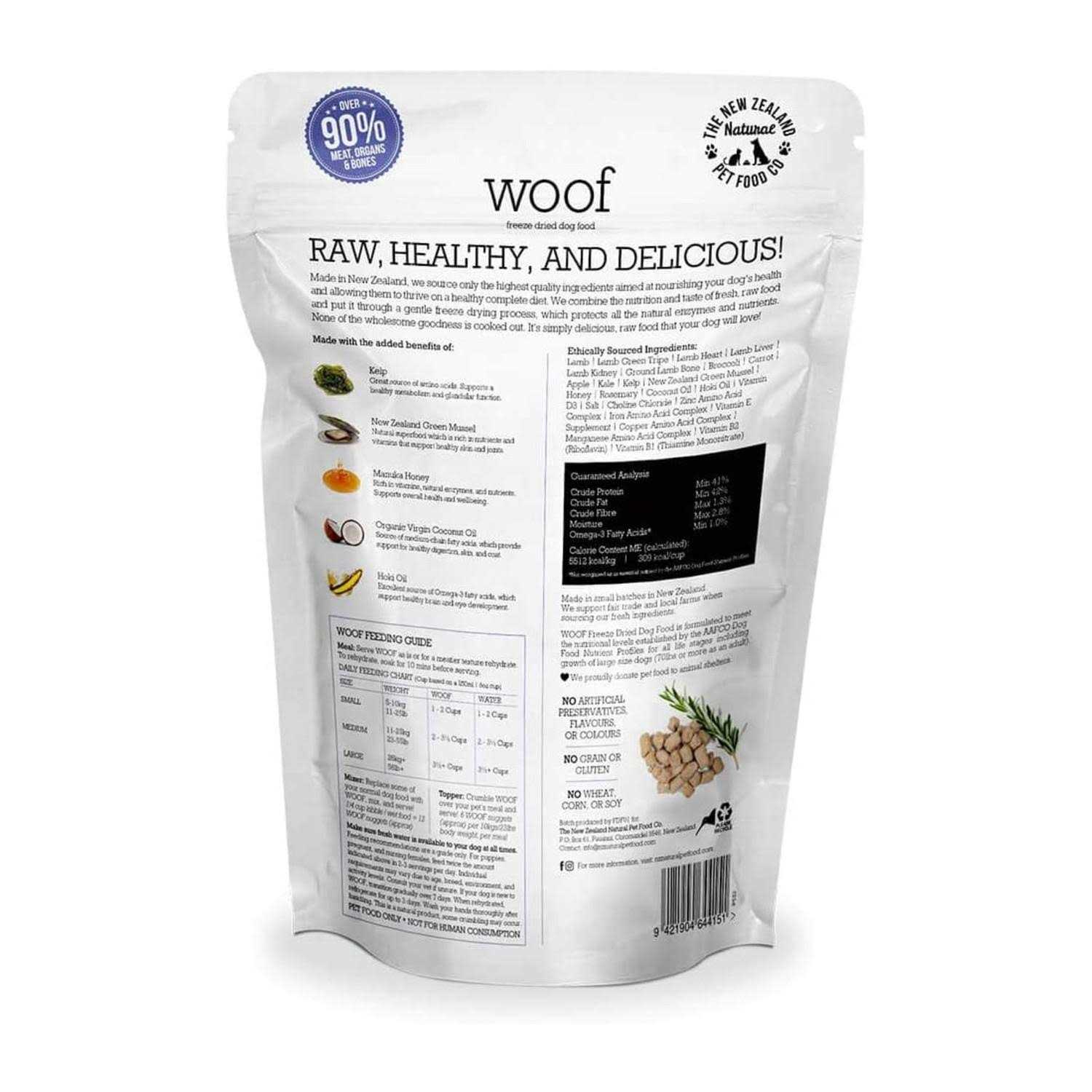 Woof Lamb Freeze Dried Dog Food - Healthber