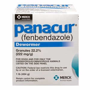 Rx Panacur (fenbendazole) Granules for Dogs 22.2%, 1 lb Economy Tub - Healthber