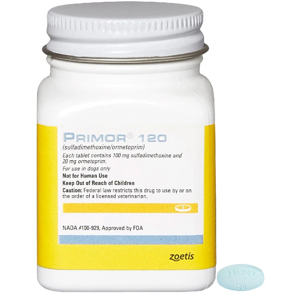 Rx Primor (sulfadimethoxine/ormetoprim) Tablets for Dogs - Healthber