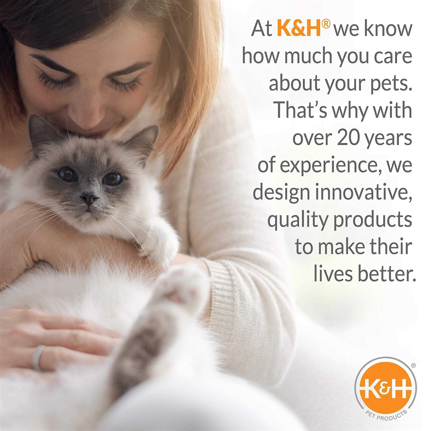 K&H Self-Warming Hooded Kitty Bed - Healthber