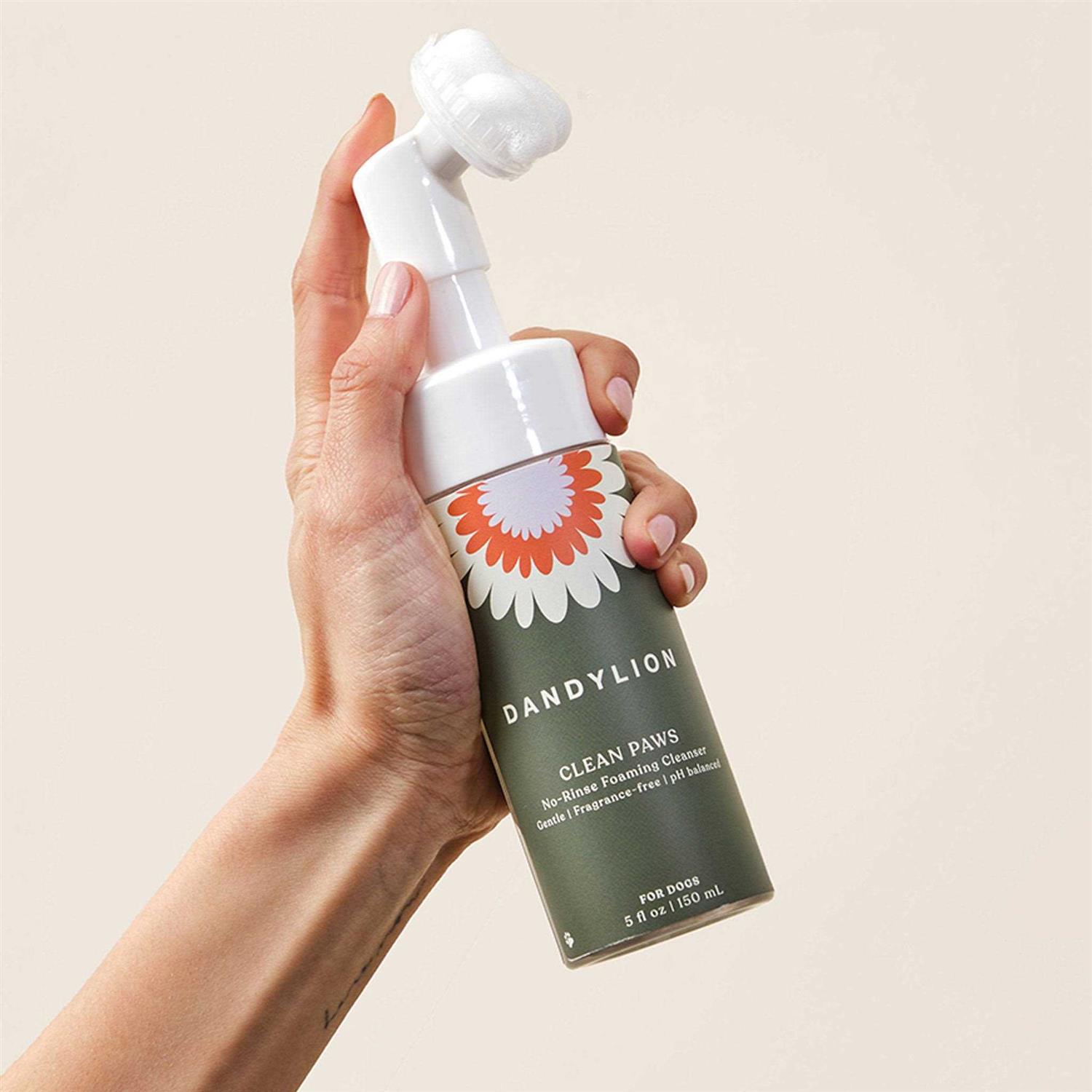 Dandylion Clean Paws No-Rinse Foaming Cleanser Gentle, Fragrance-Free, and pH Balanced to Provide a deep Clean Safe for All Dogs - Healthber