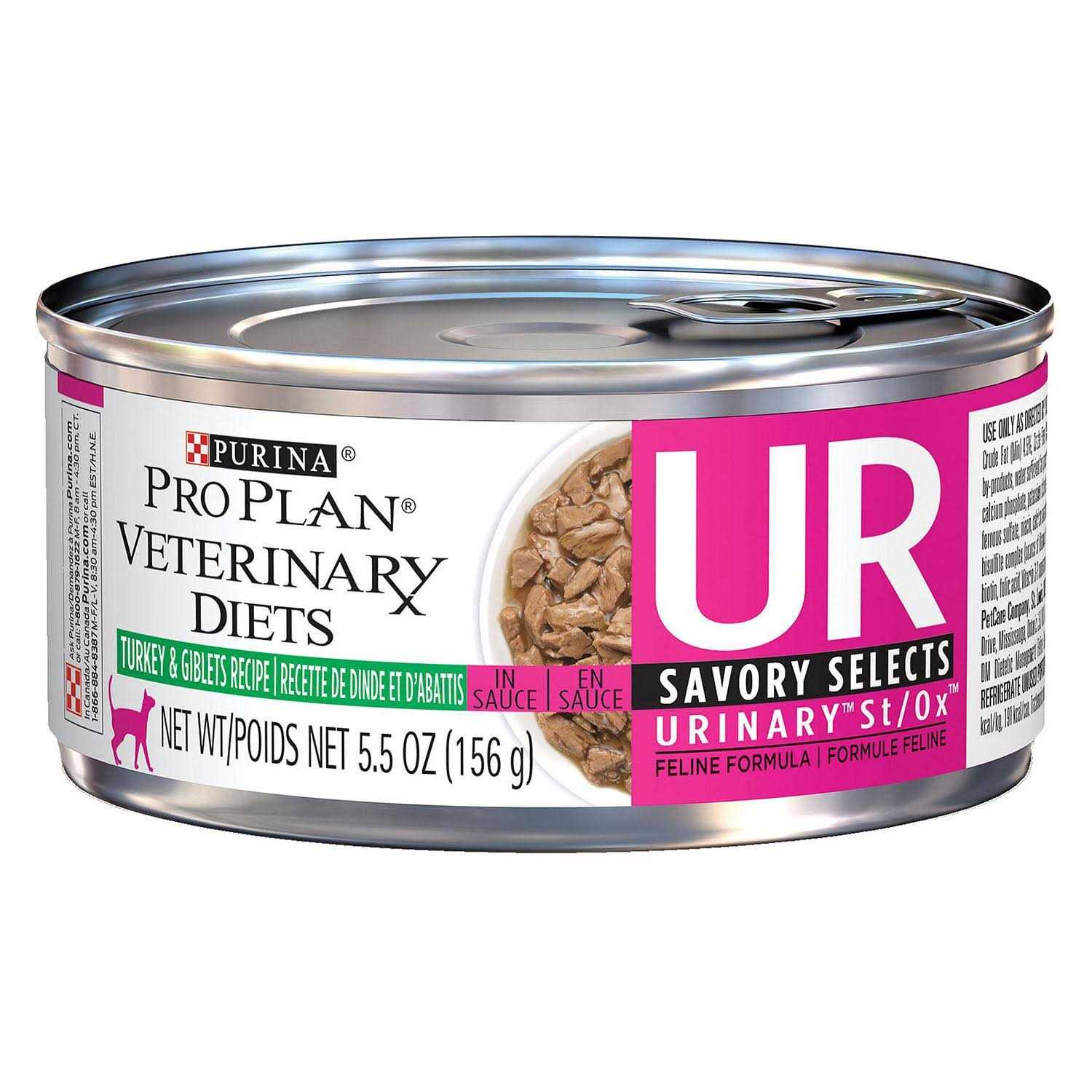 Purina Pro Plan Veterinary Diets UR Urinary St/Ox Savory Selects Feline Formula Recipe in Sauce Wet Cat Food - Healthber