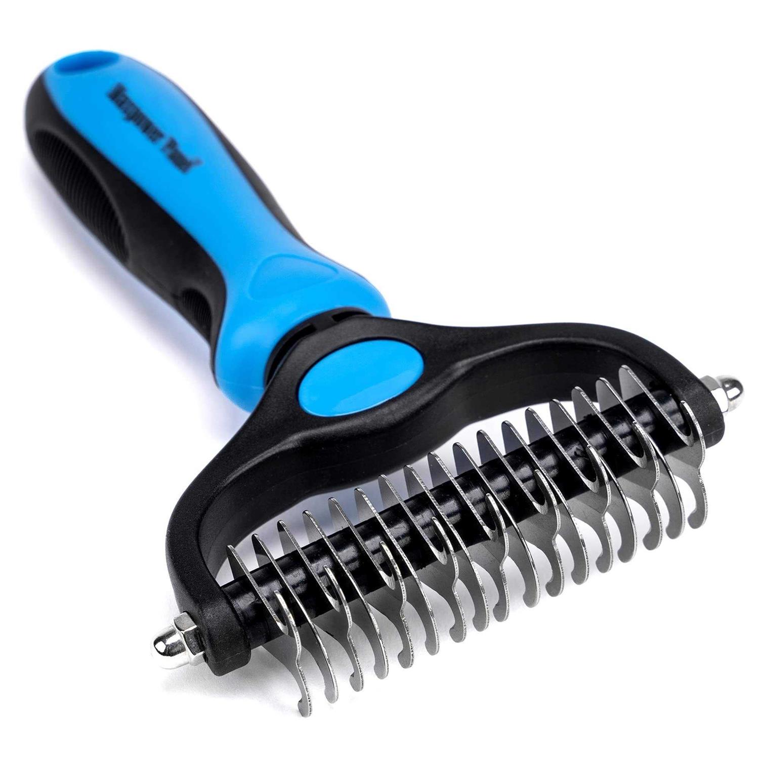 Maxpower Planet Pet Grooming Brush Double Sided Shedding Dematting Undercoat Rake for Dogs - Healthber