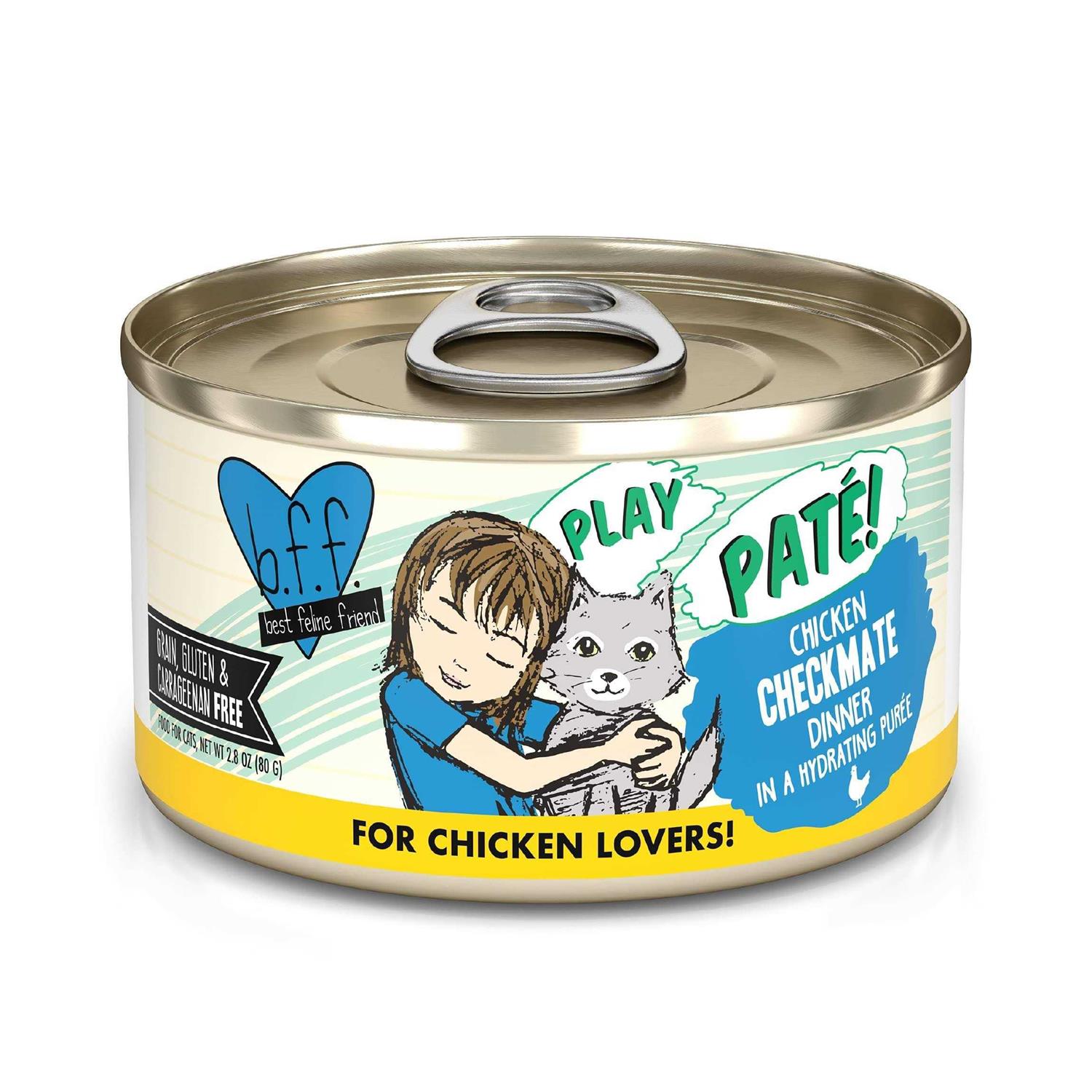 BFF Play Pate Lovers Chicken Checkmate Wet Cat Food - Healthber