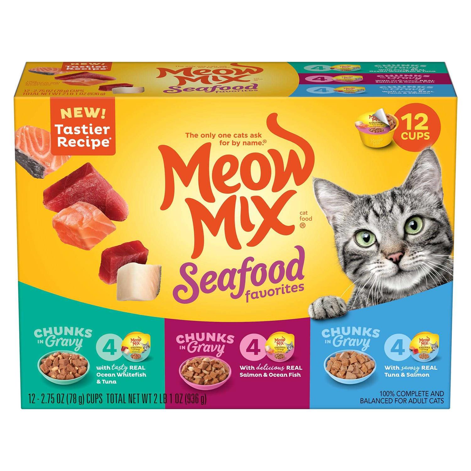 Meow Mix Cat Food Seafood Variety Pack - Healthber