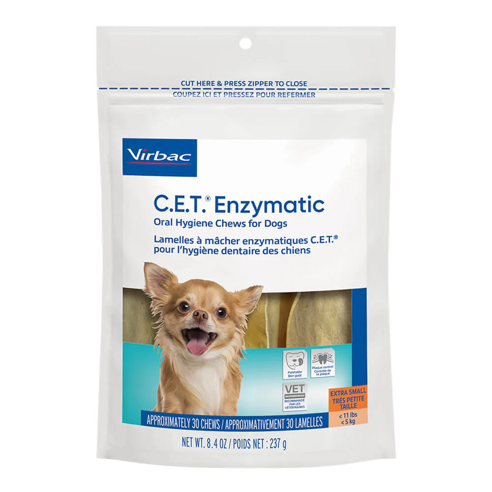 Virbac C.E.T. Enzymatic Oral Chews for Dogs - Healthber