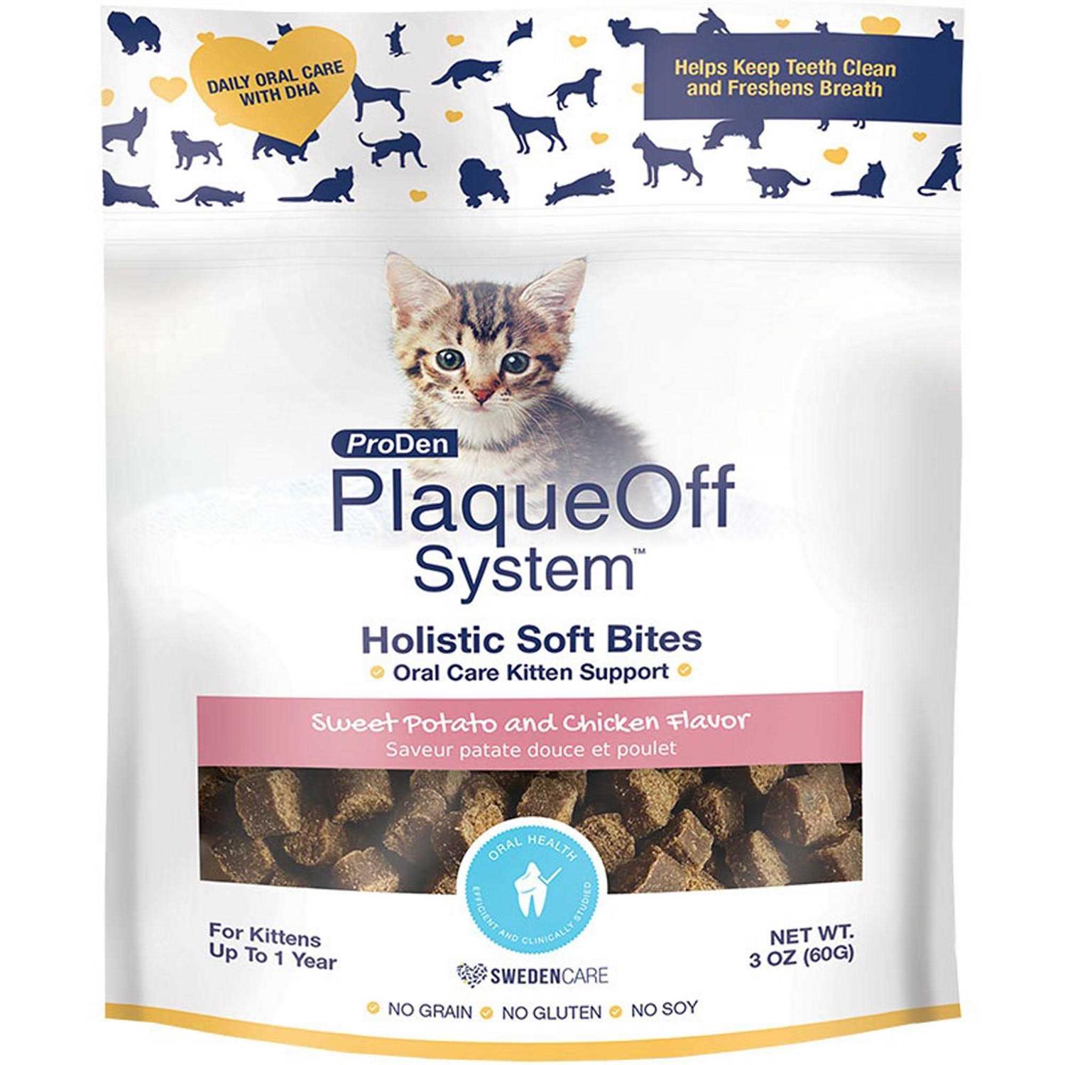 ProDen Cat Plaqueoff Bites Kitten 3oz - Healthber