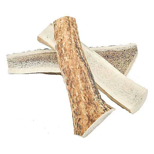 hotspot pets Split Elk Antlers for Dogs Naturally Shed Antler Bone Breed Aggressive Chewers - Healthber