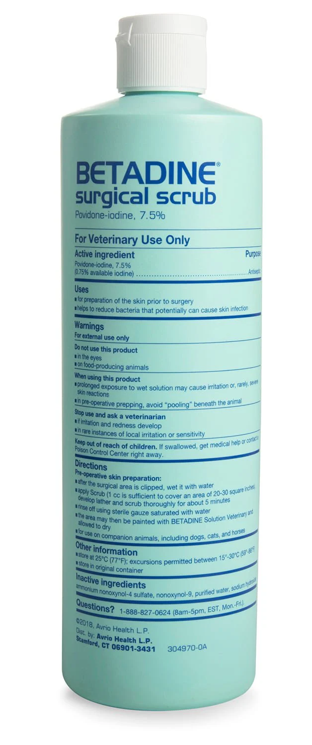 Betadine Surgical Scrub Sudsing Skin Cleanser (Povidone Iodine) - Healthber