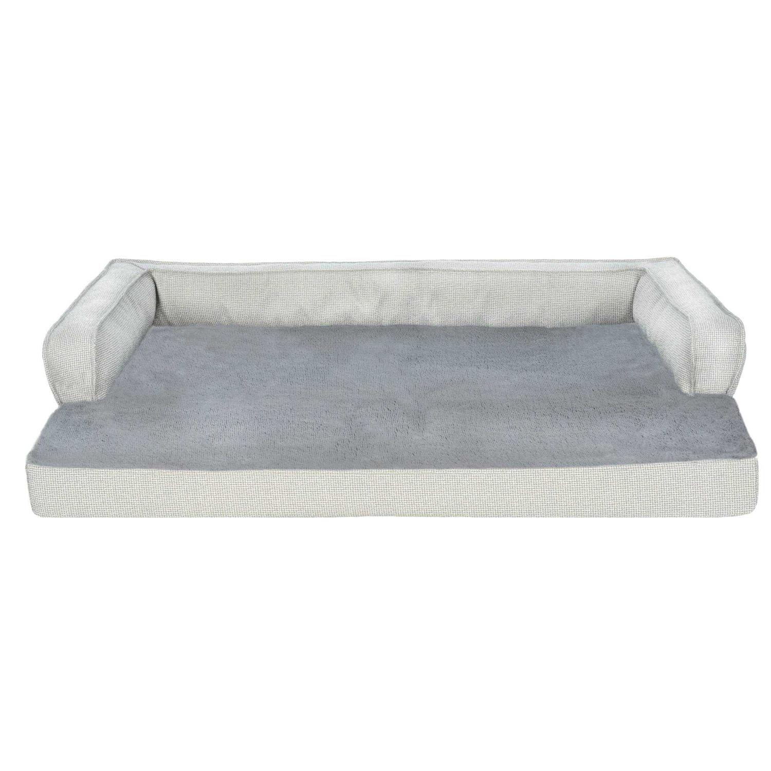 Furhaven Pet Products Plush & Decor Check Comfy Couch Orthopedic Pet Bed for Dogs & Cats - Healthber