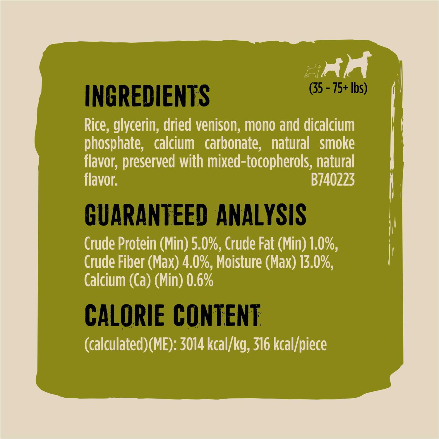 Prime Bones Purina Wild Venison Dog Chew - Healthber