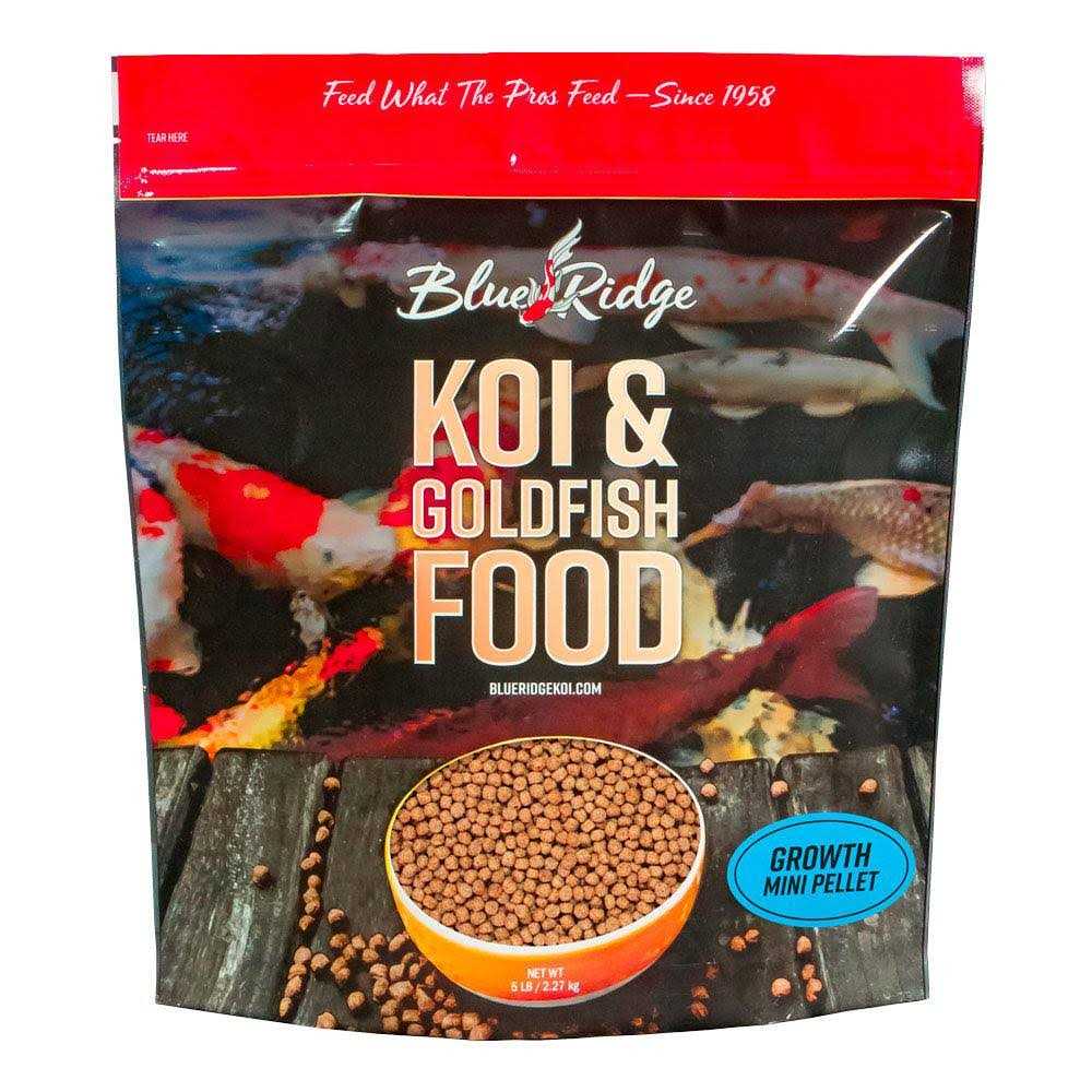 Blue Ridge Fish Food Pellets Koi and Goldfish Growth Formula - Healthber