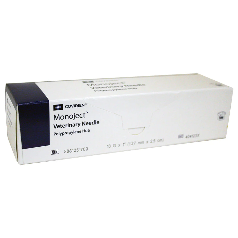 Monoject Needle, Polypropylene Hub, 100 Count - Healthber