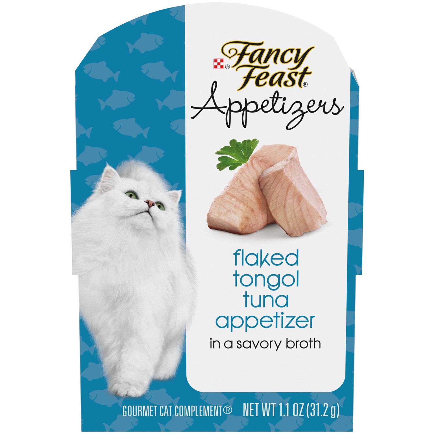 Fancy Feast Appetizers Grain-Free Flaked Tongol Tuna Appetizer in Savory Broth Wet Cat Food - Healthber