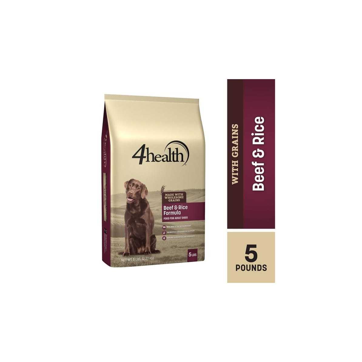 4health Wholesome Grains Adult Beef and Rice Formula Dry Dog Food - Healthber