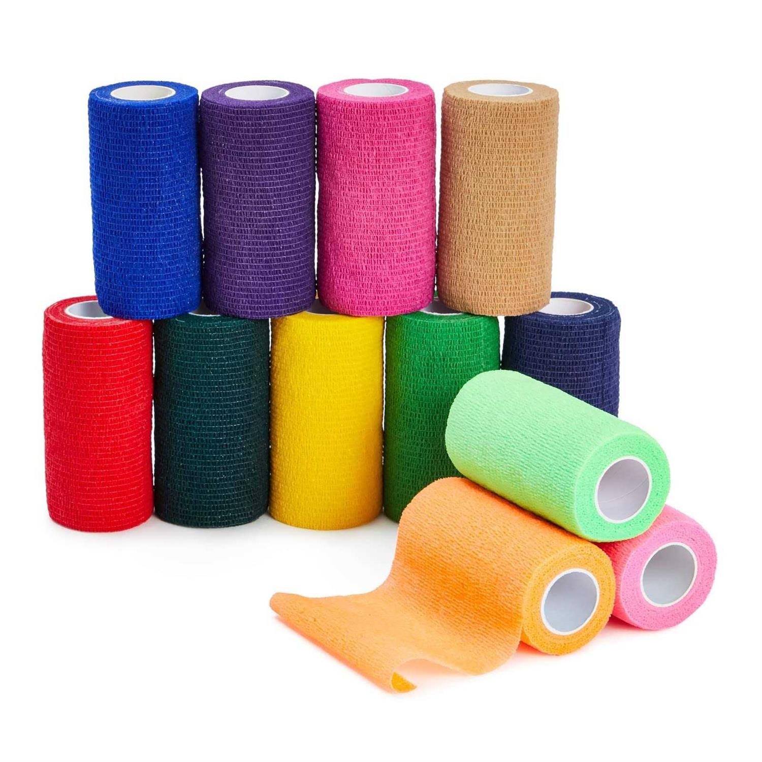 Juvale 12 Rolls Self Adhesive Bandage Wrap 4 5 Vet Tape - Healthber
