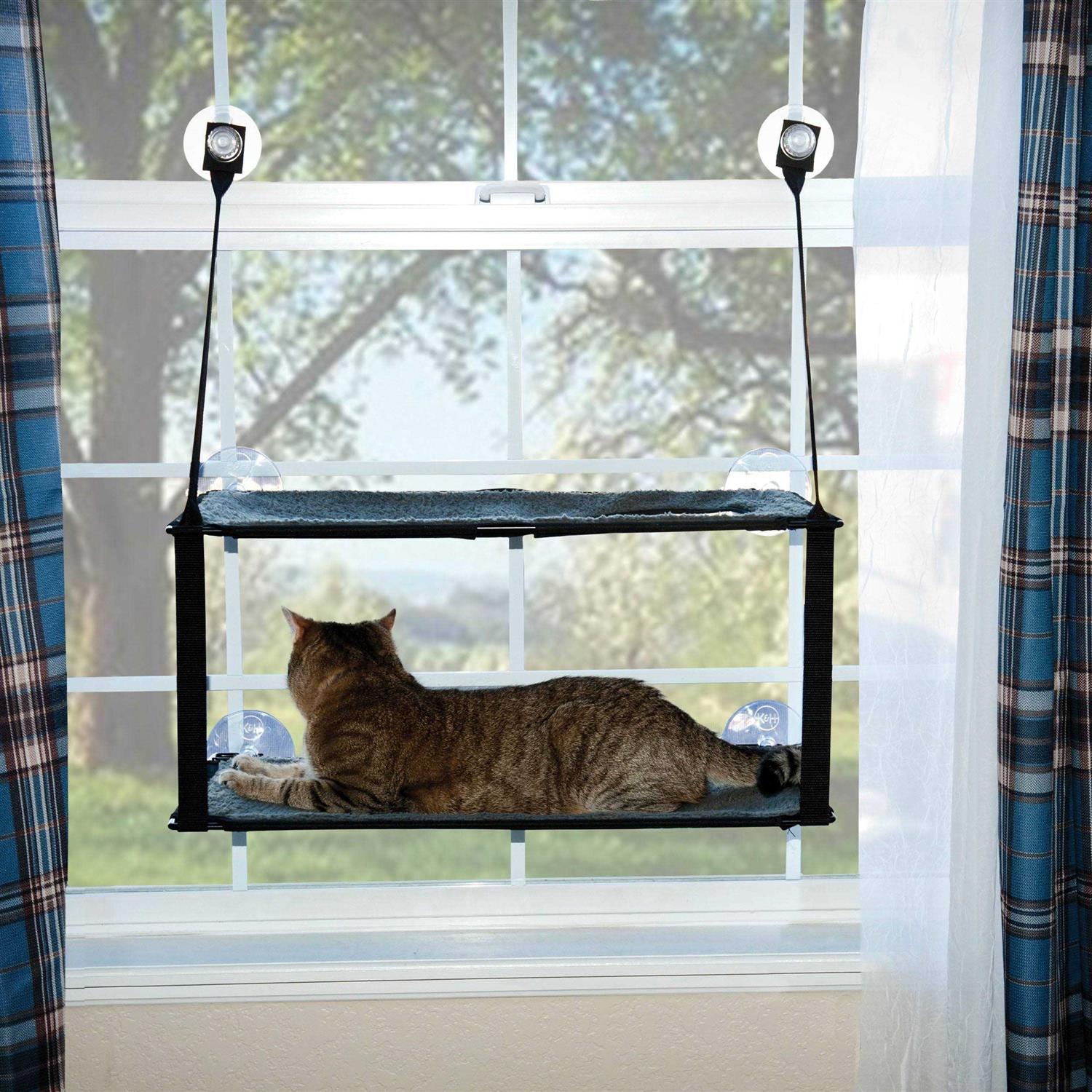 K&H Pet Products EZ Mount Window Double Stack Kitty Sill - Healthber