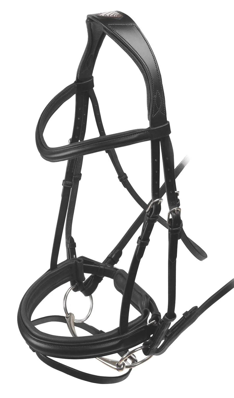 Velociti Padded Crank Dressage Bridle, Black - Healthber