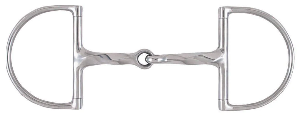 Korsteel Slow Twist Hunter Dee Ring Snaffle Bit - Healthber