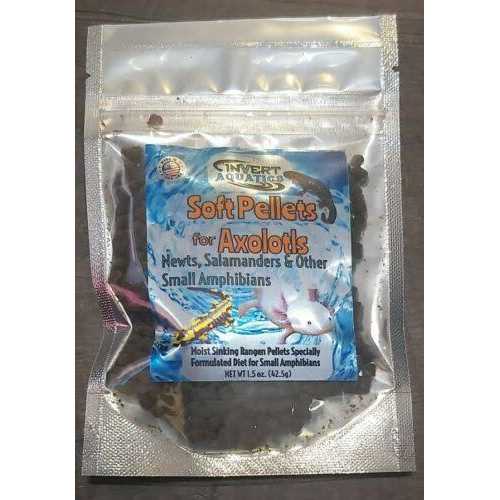 Invert Aquatics Soft Pellets for Axolotls Moist Sinking Diet for Axolotl - Healthber