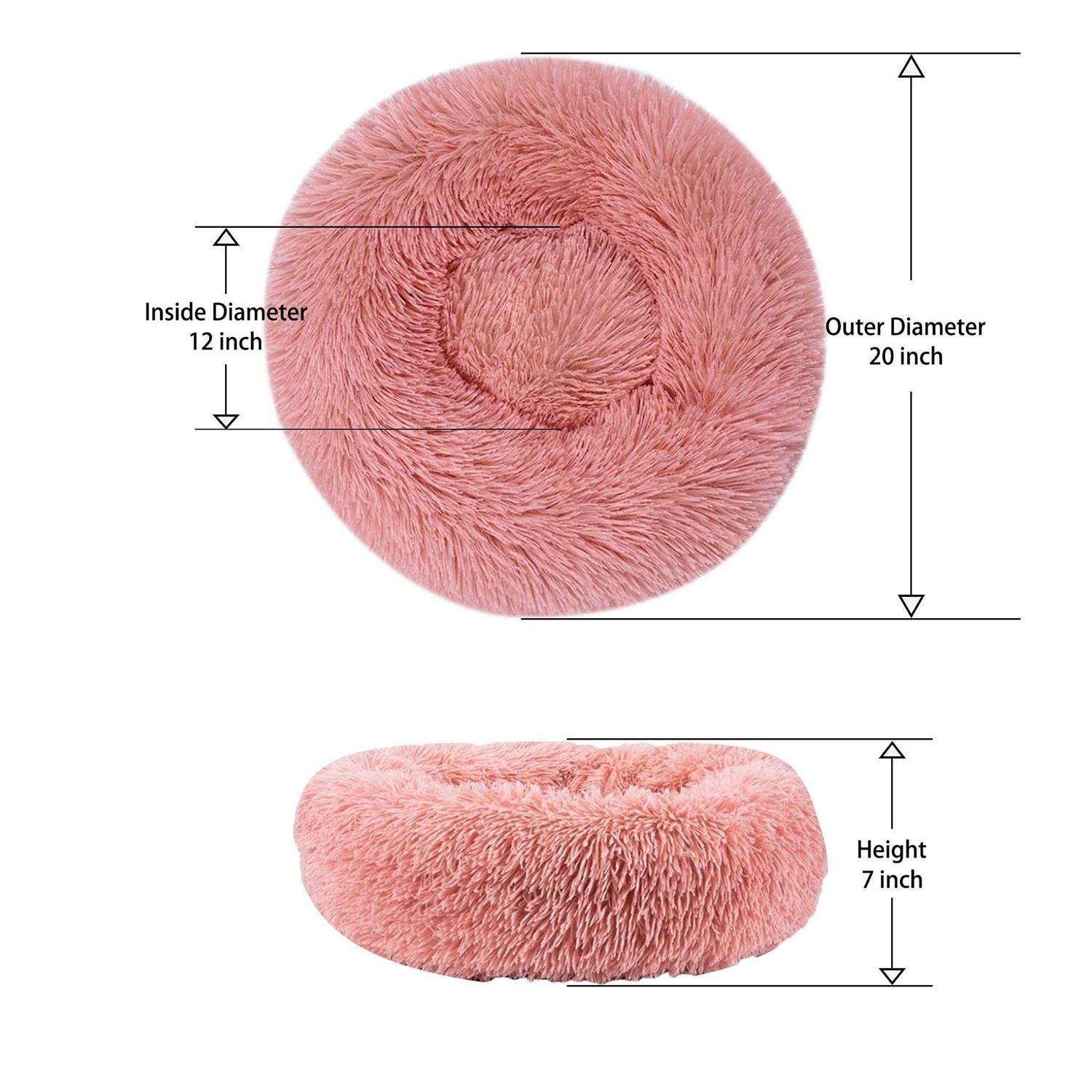 Gavenia Washable Donut Cat and Dog Bed,Soft Plush Pet Cushion,Waterproof Bottom - Healthber