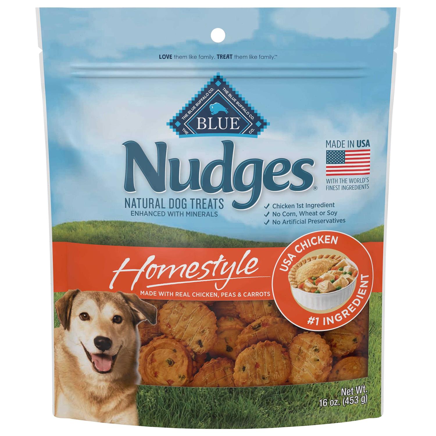 Blue Buffalo Nudges Homestyle Chicken Natural Dog Treats - Healthber