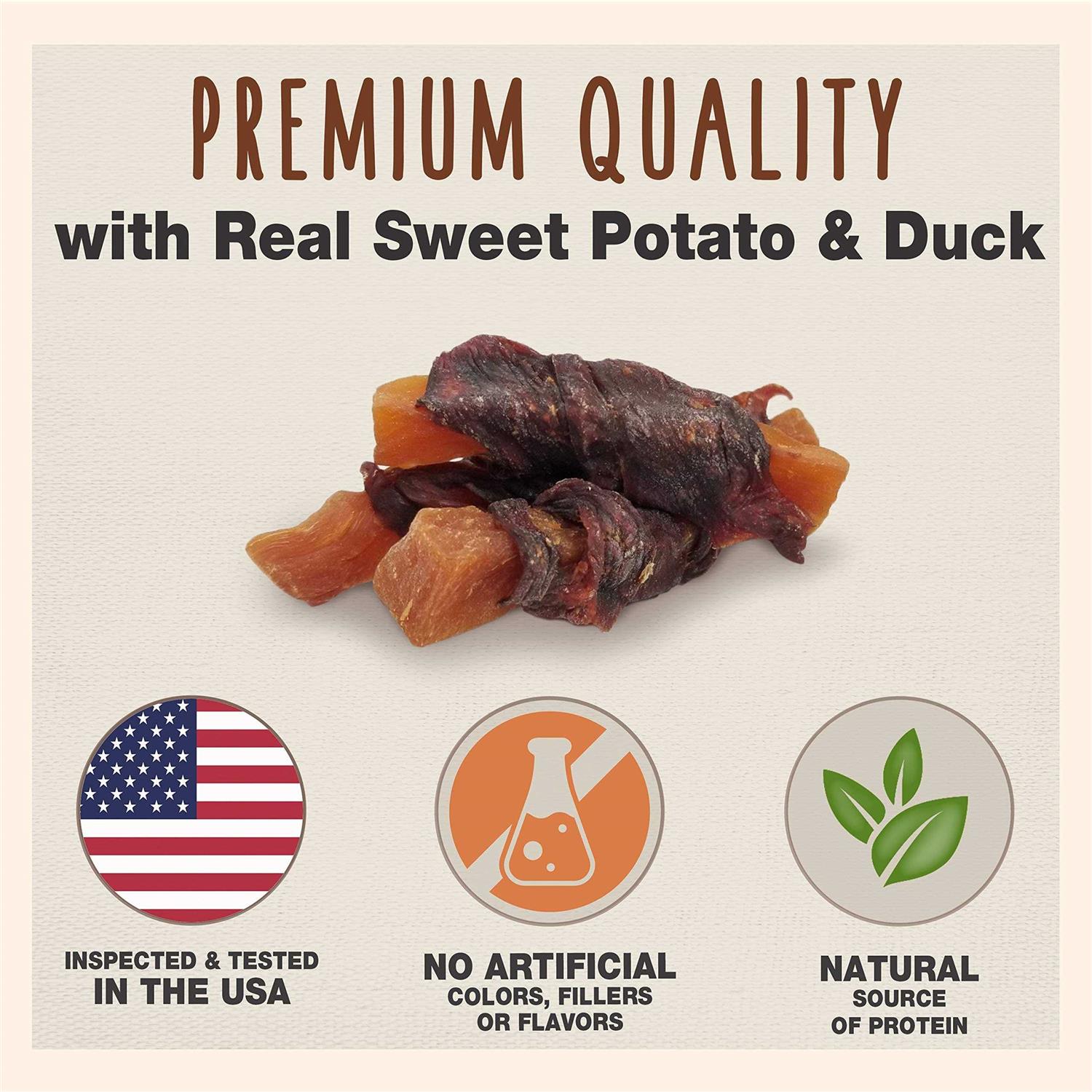 Cadet Sweet Potato & Duck Wraps Dog Treats - Healthber