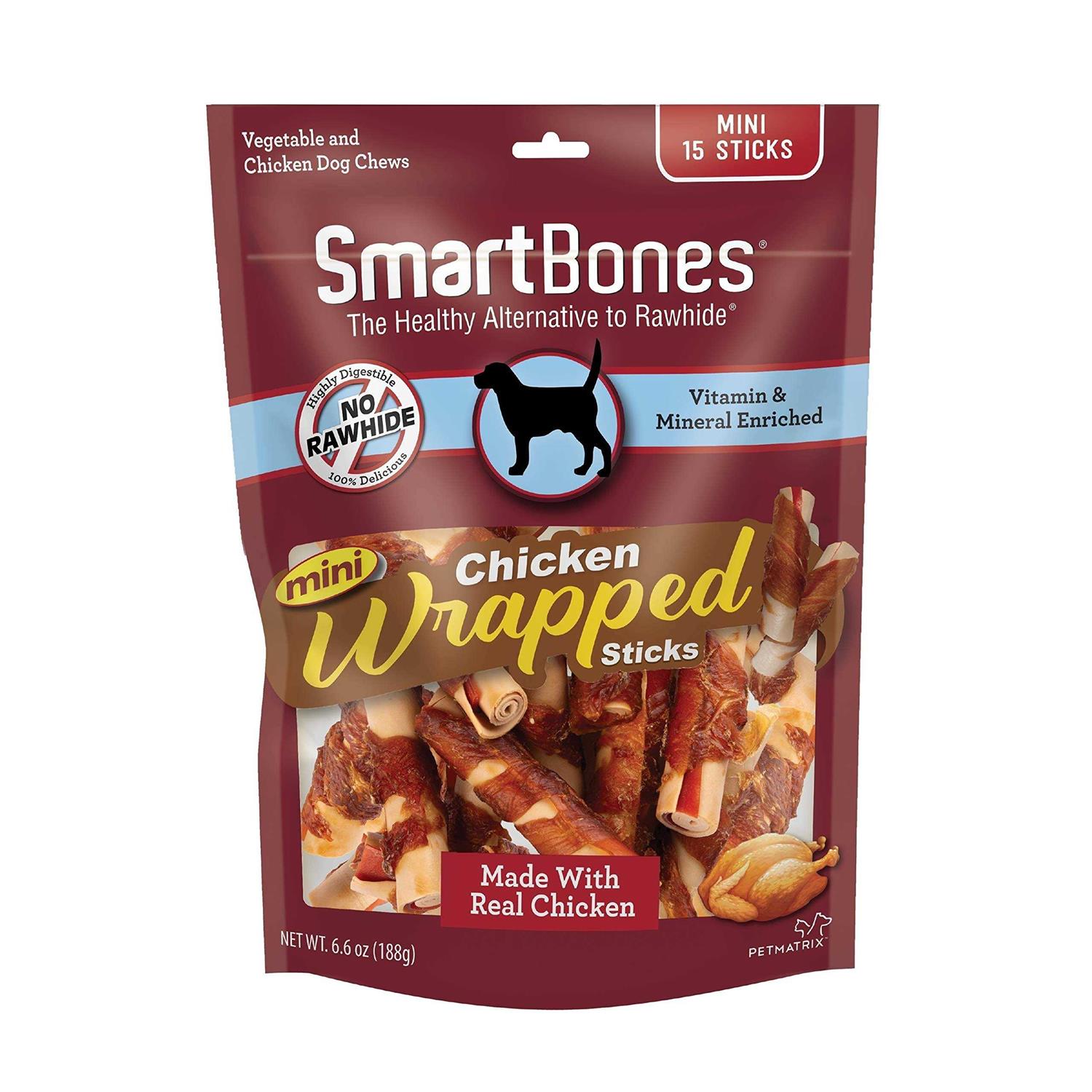 SmartBones Chicken Wrapped Sticks Mini Dog Treat - Healthber