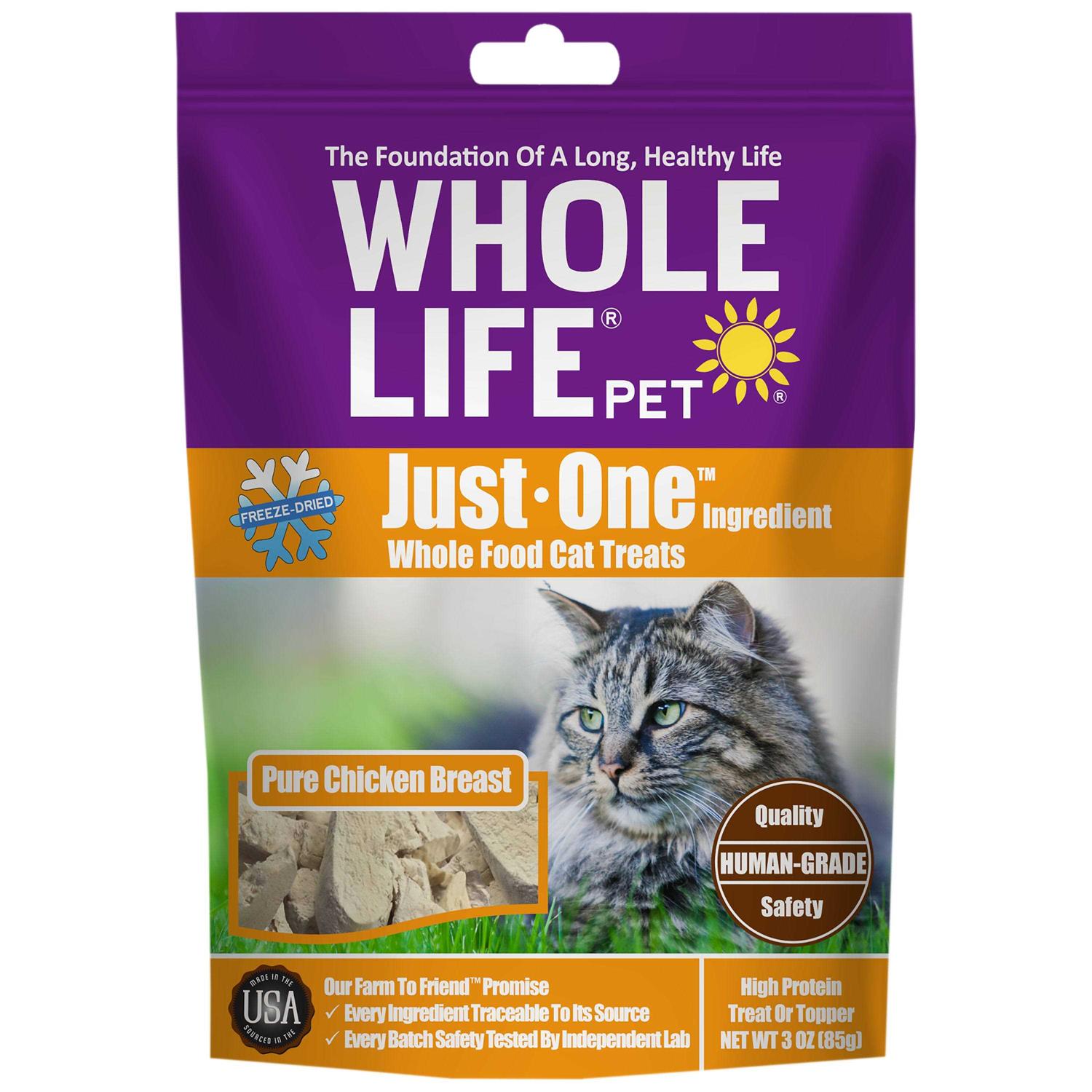 Whole Life Pet Just One Ingredient Freeze-Dried Chicken Cat Treats - Healthber