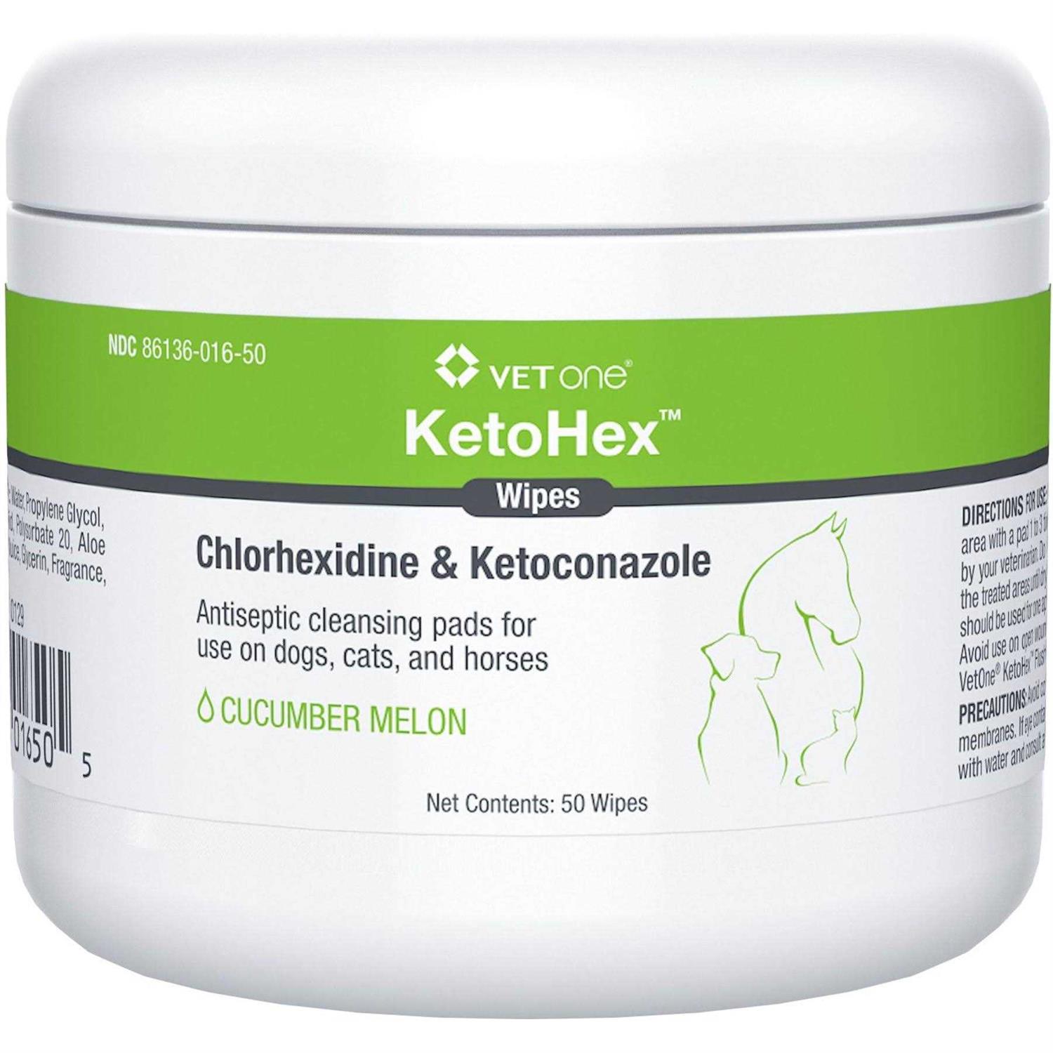VetOne KetoHex Antiseptic Pet Wipes - Healthber