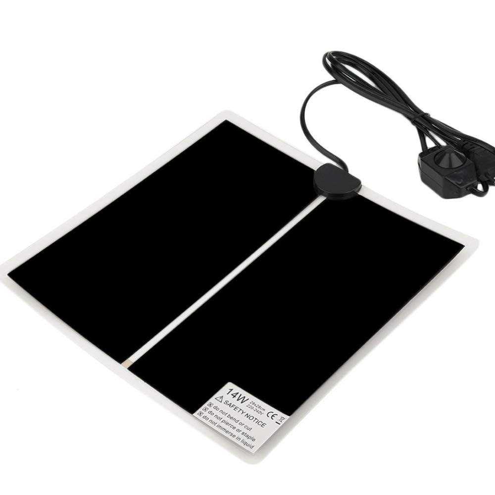 Tbrand Reptile Heating Pad with Temperature Adjustment 110V 14W Heat Mat for Reptiles Tortoise Snakes Lizard Gecko Hermit Crab Turtle - Healthber