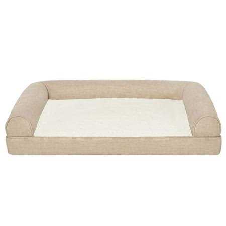 FurHaven Pet Products Plush & Performance Linen Orthopedic Sofa Pet Bed for Dogs & Cats - Healthber