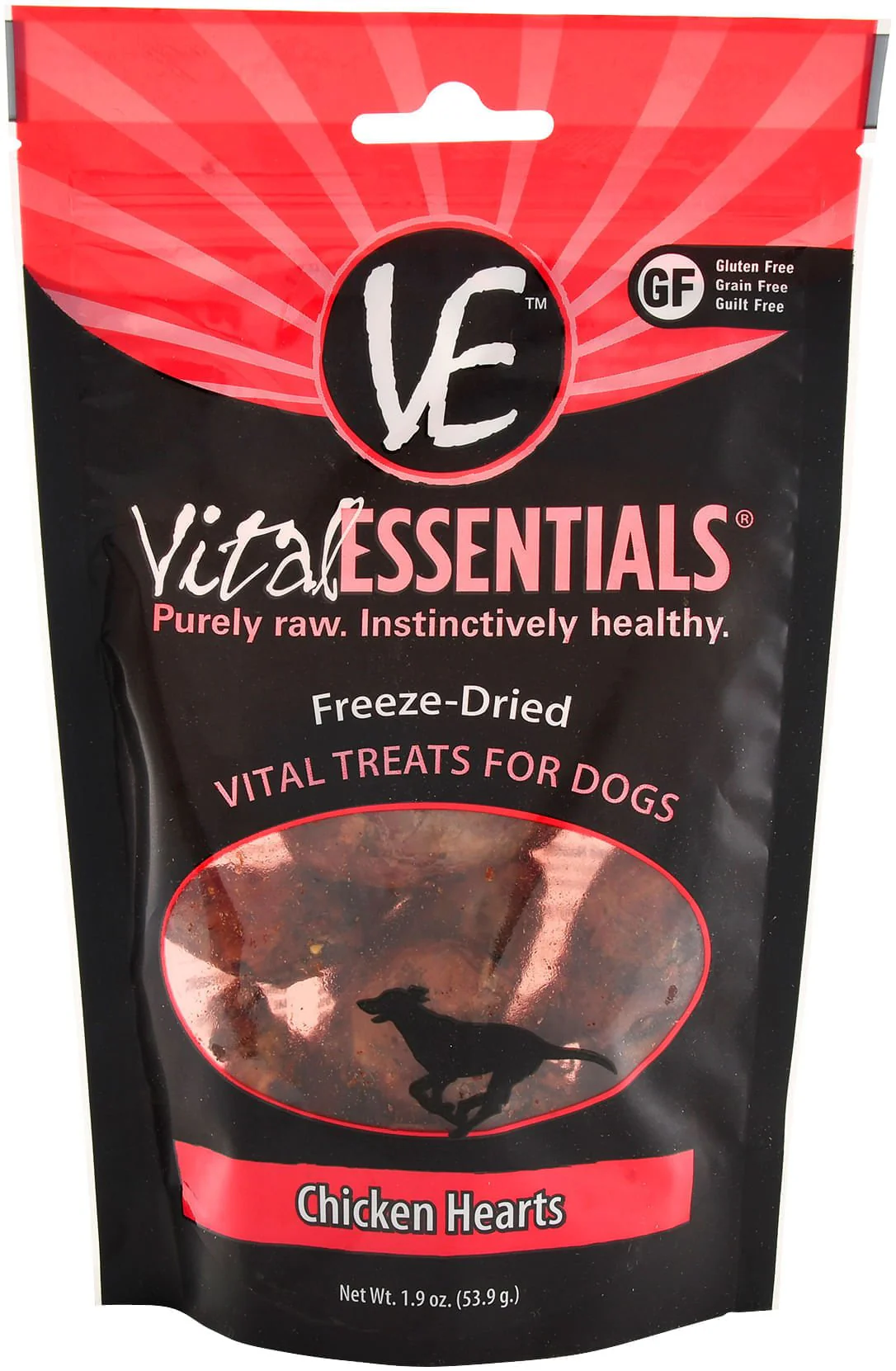 Vital Essentials Freeze-Dried Chicken Hearts Dog Treats - Healthber