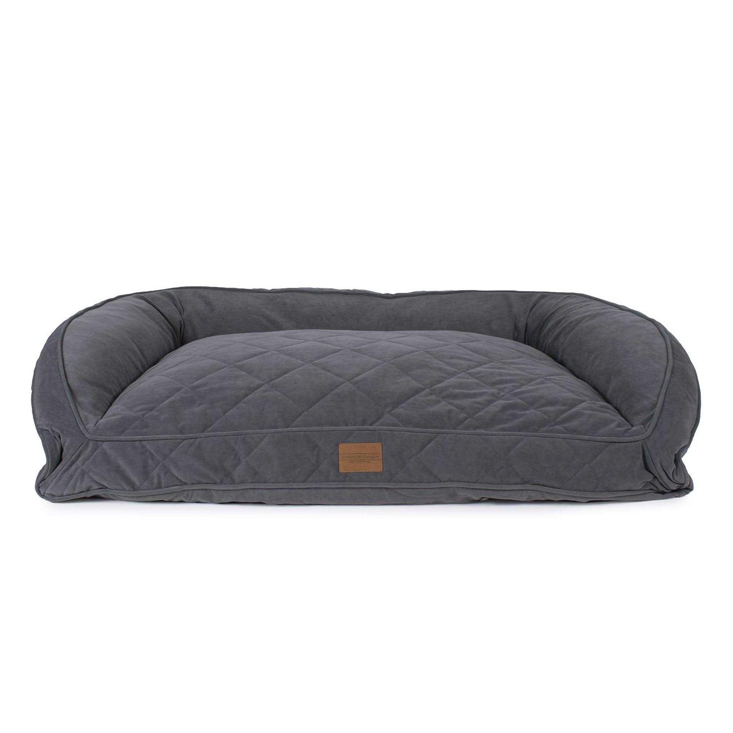 Carolina Pet Quilted Microfiber Bolster Bed - Healthber