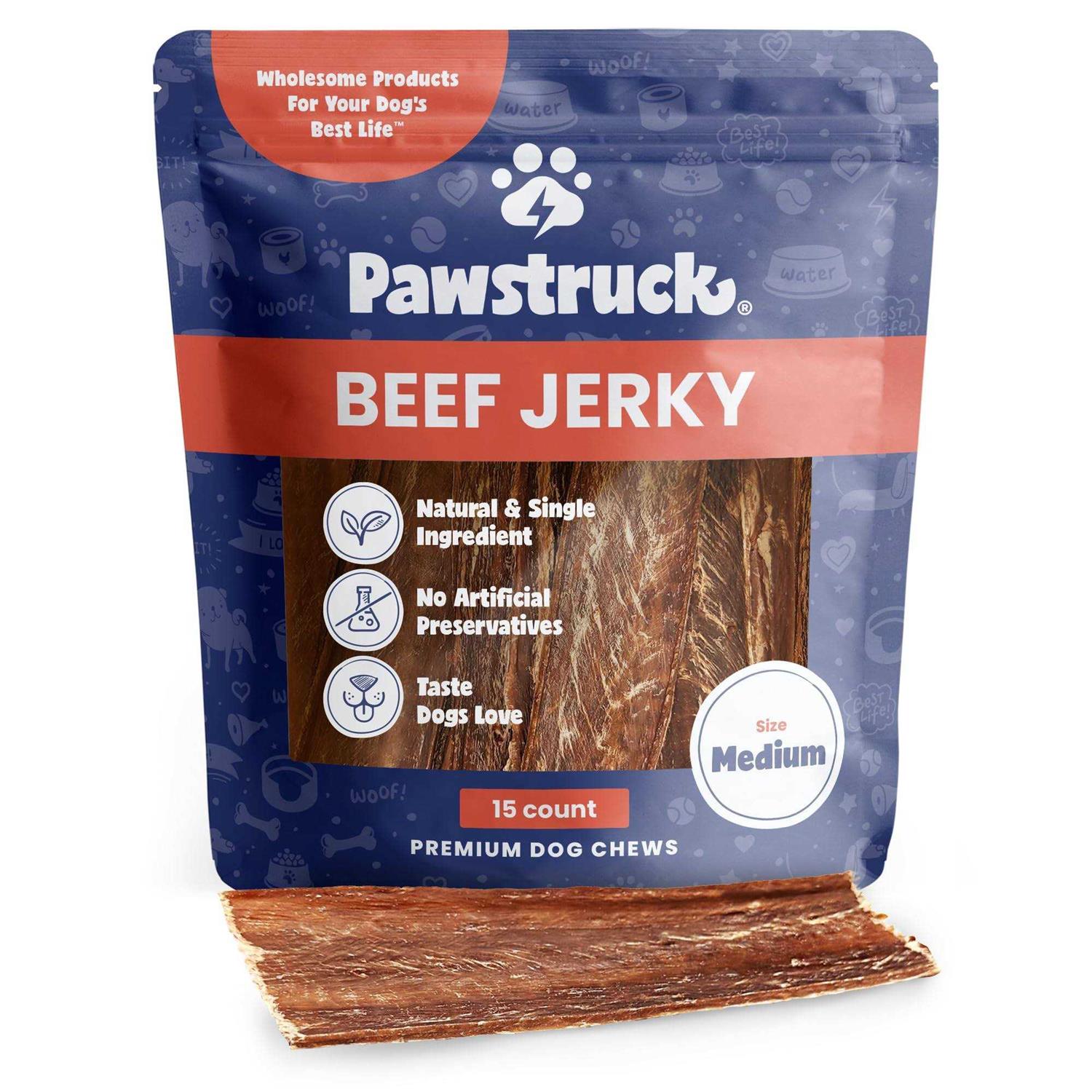 Pawstruck Natural Beef Jerky Dog Chew Treats - Healthber