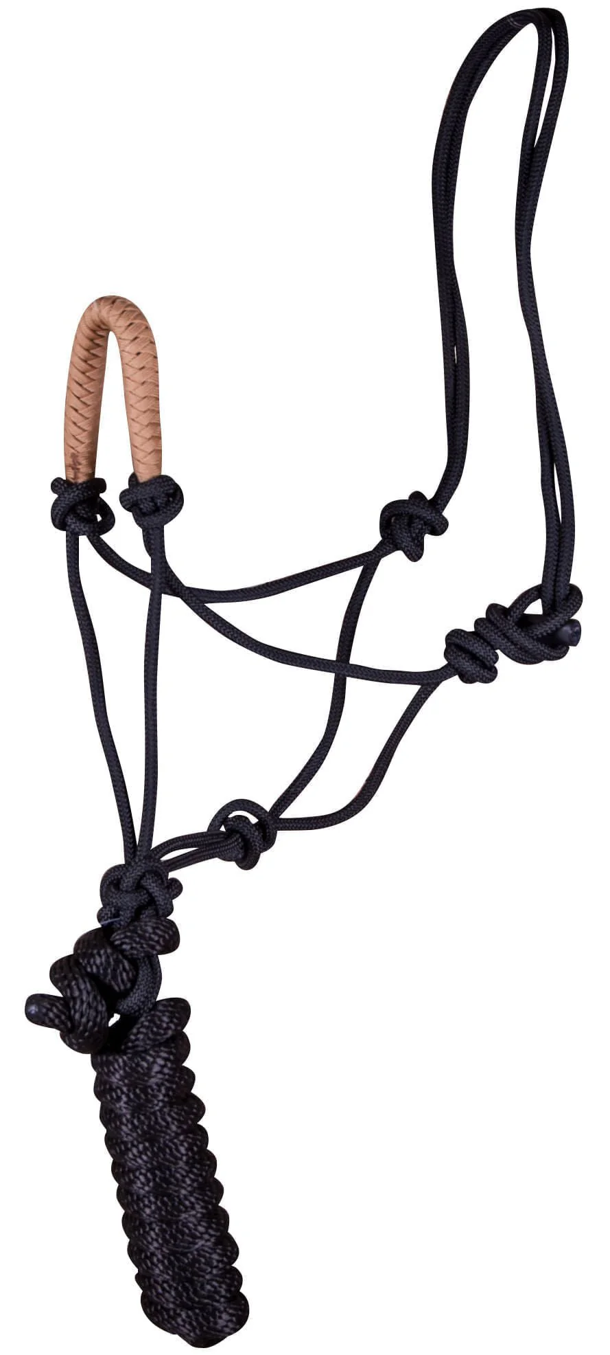 Solid Nose Braided Poly Rope Horse Halter & Lead Set - Healthber