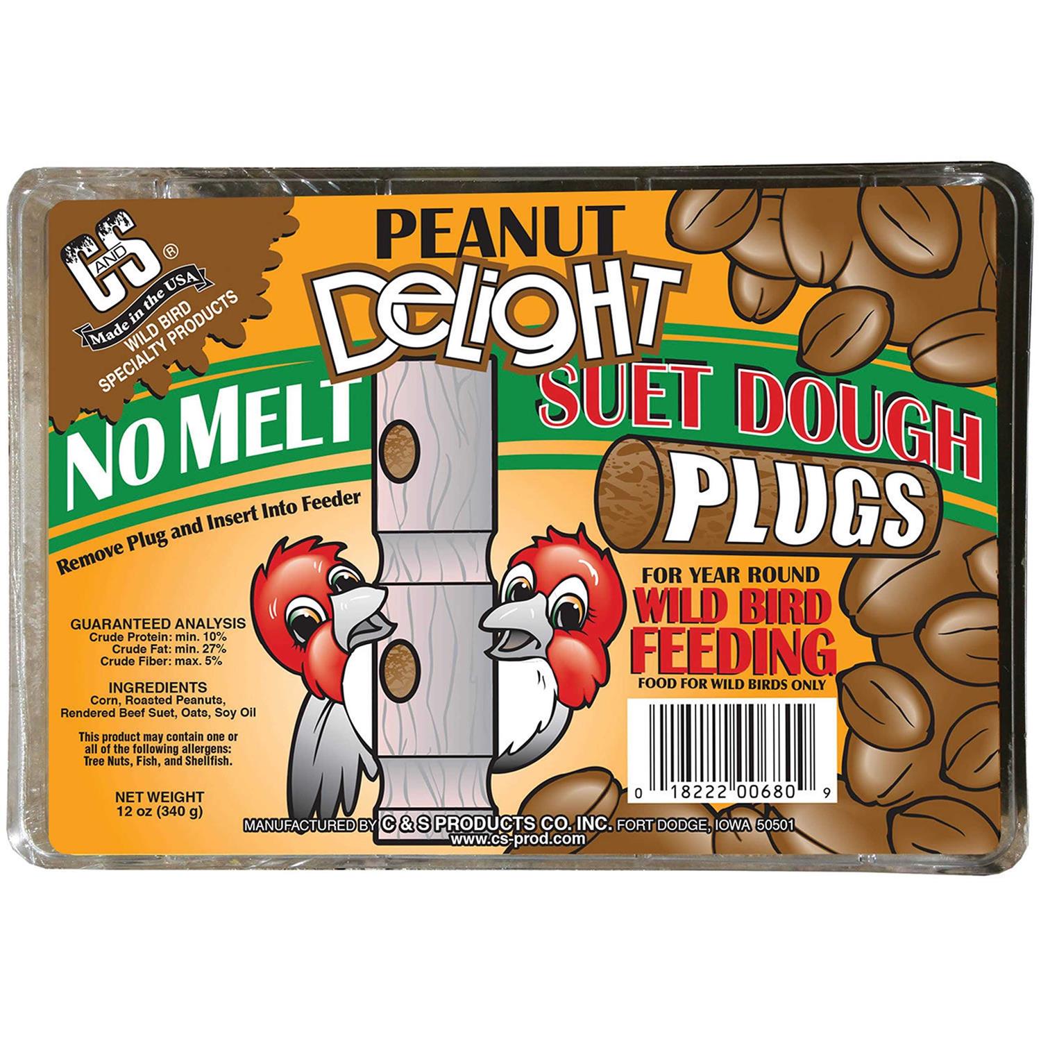 C&S Products Peanut Delight No-Melt Suet Dough Plug - Healthber