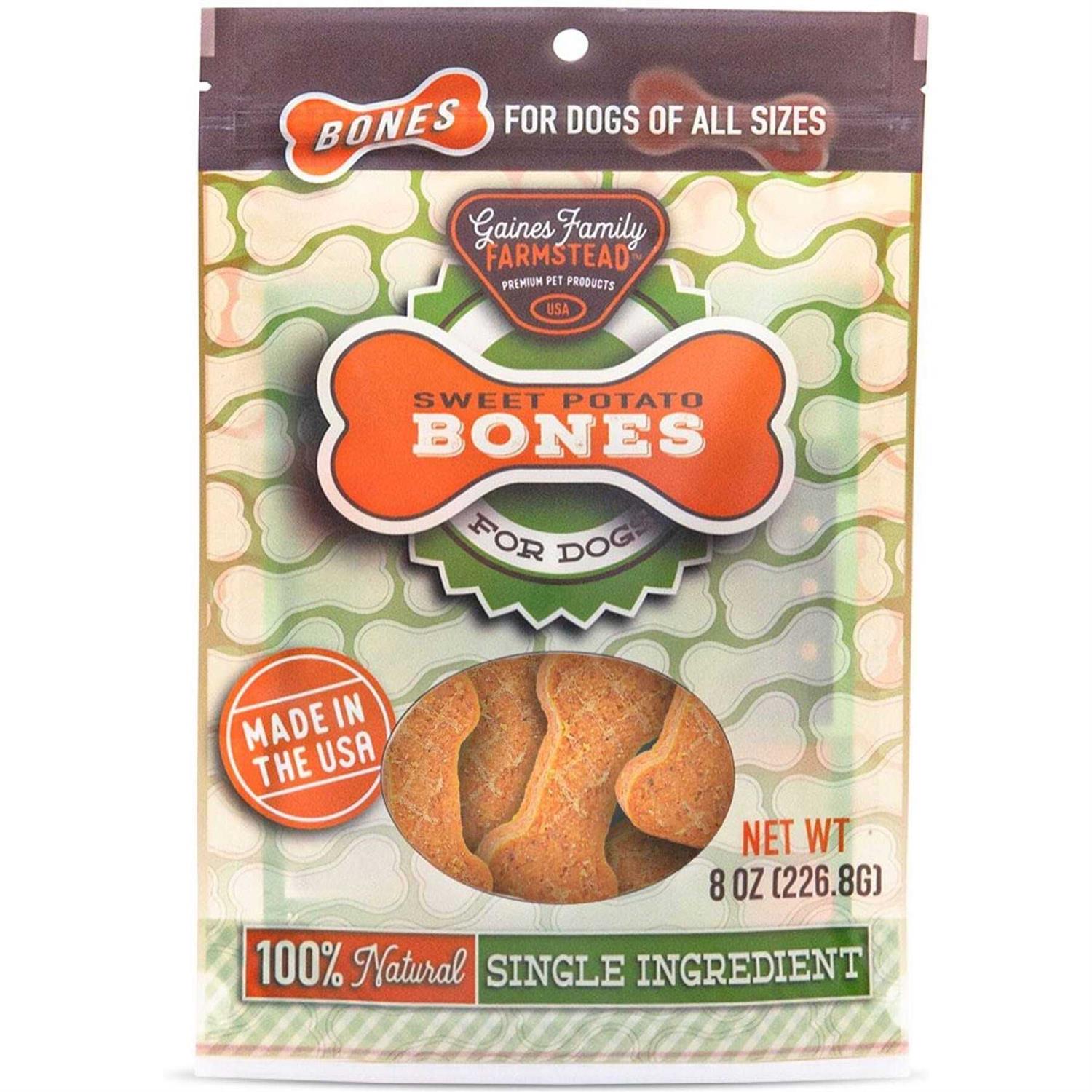 Gaines Family Farmstead Sweet Potato Bones Dog - Healthber