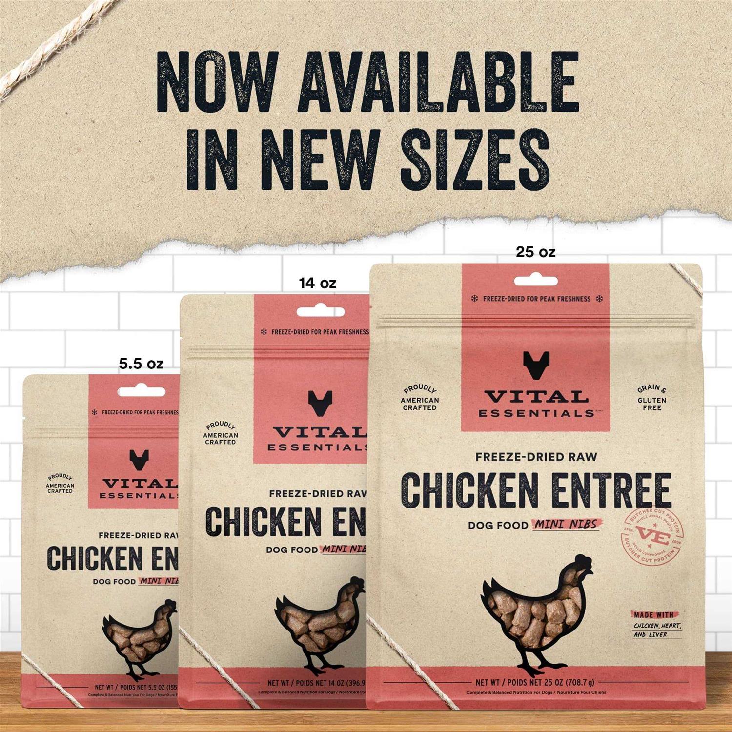 Vital Essentials Dog Food Freeze Dried Chicken Mini Nibs - Healthber