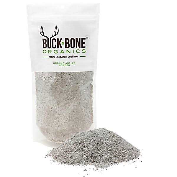 Buck Bone Organics Ground Wild Elk and Deer Antler Powder for Dogs - Healthber