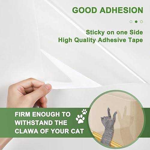 CORKAS Cat Scratch Protector, 11.8in x Vinyl, Easy to Apply, Protects Doors and Furniture - Healthber