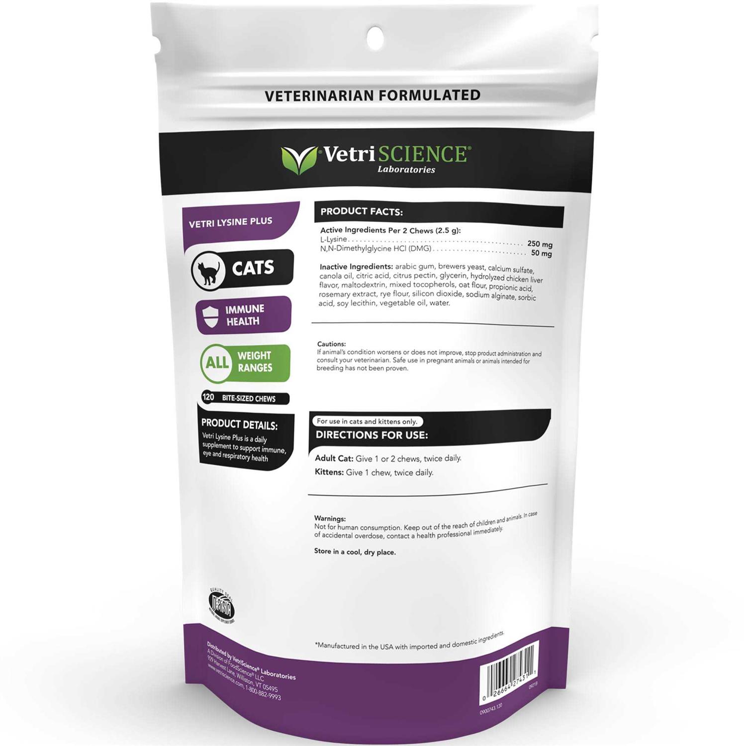VetriScience Vetri Lysine Plus - Healthber