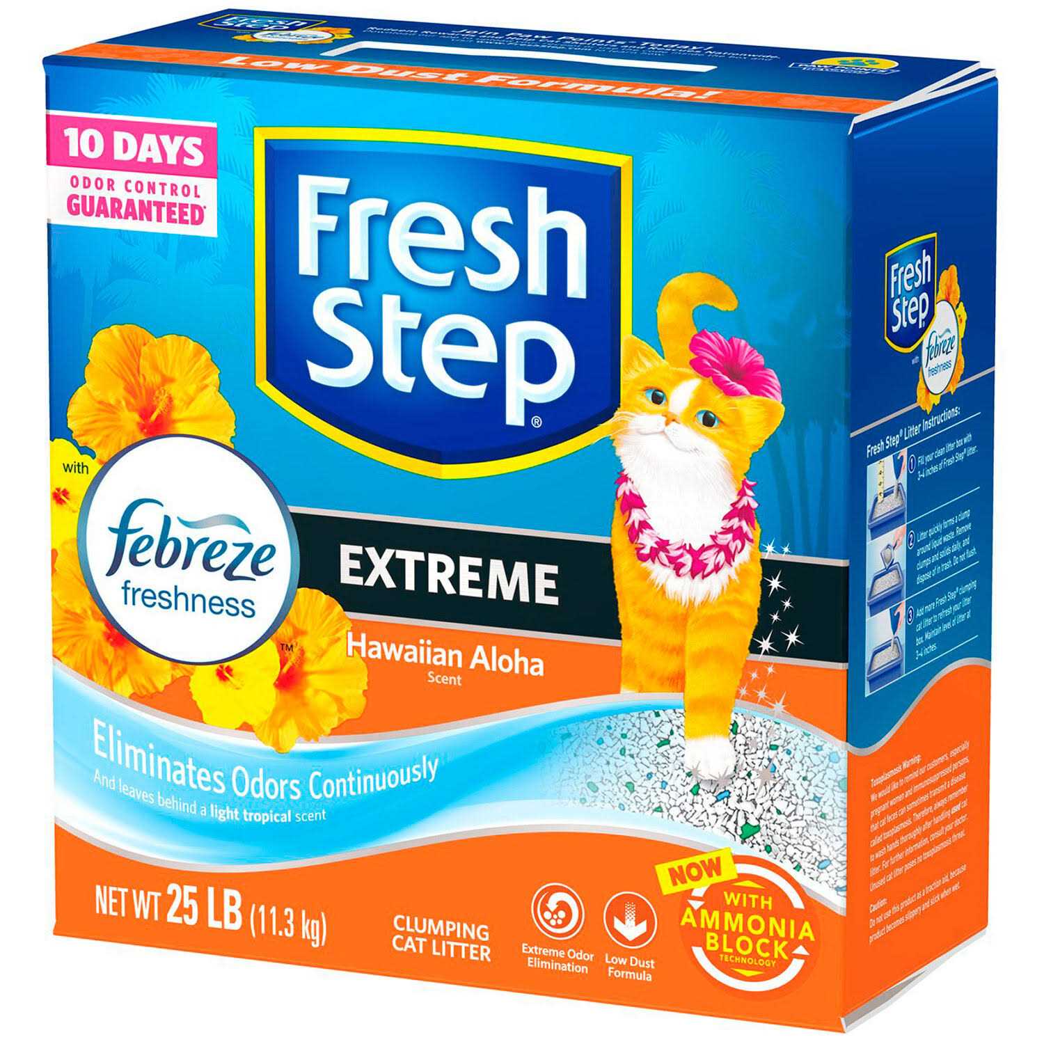 Fresh Step Hawaiian Aloha Extreme Scented Clumping Cat Litter with Febreze - Healthber