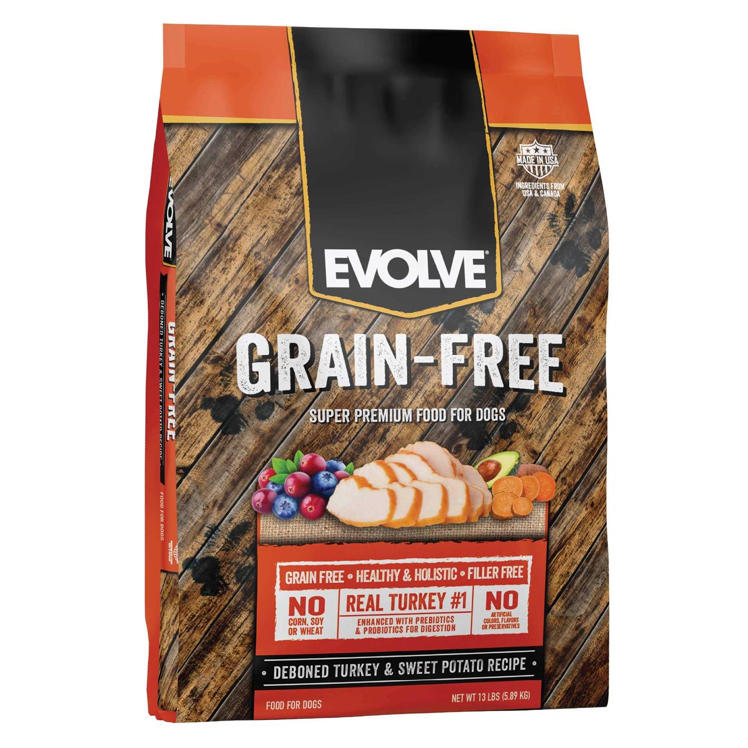 Evolve Grain Free Turkey and Sweet Potato Dog Food - Healthber