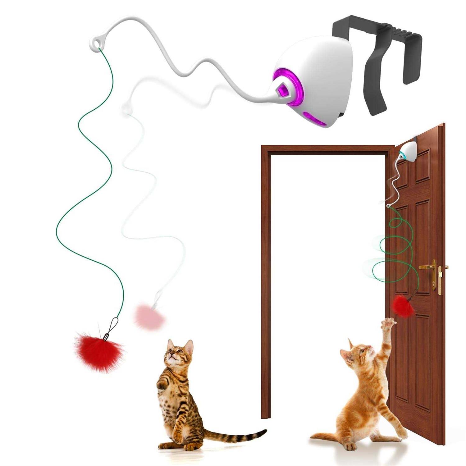 umosis hanging cat toy automatic teaser cat string toy - Healthber