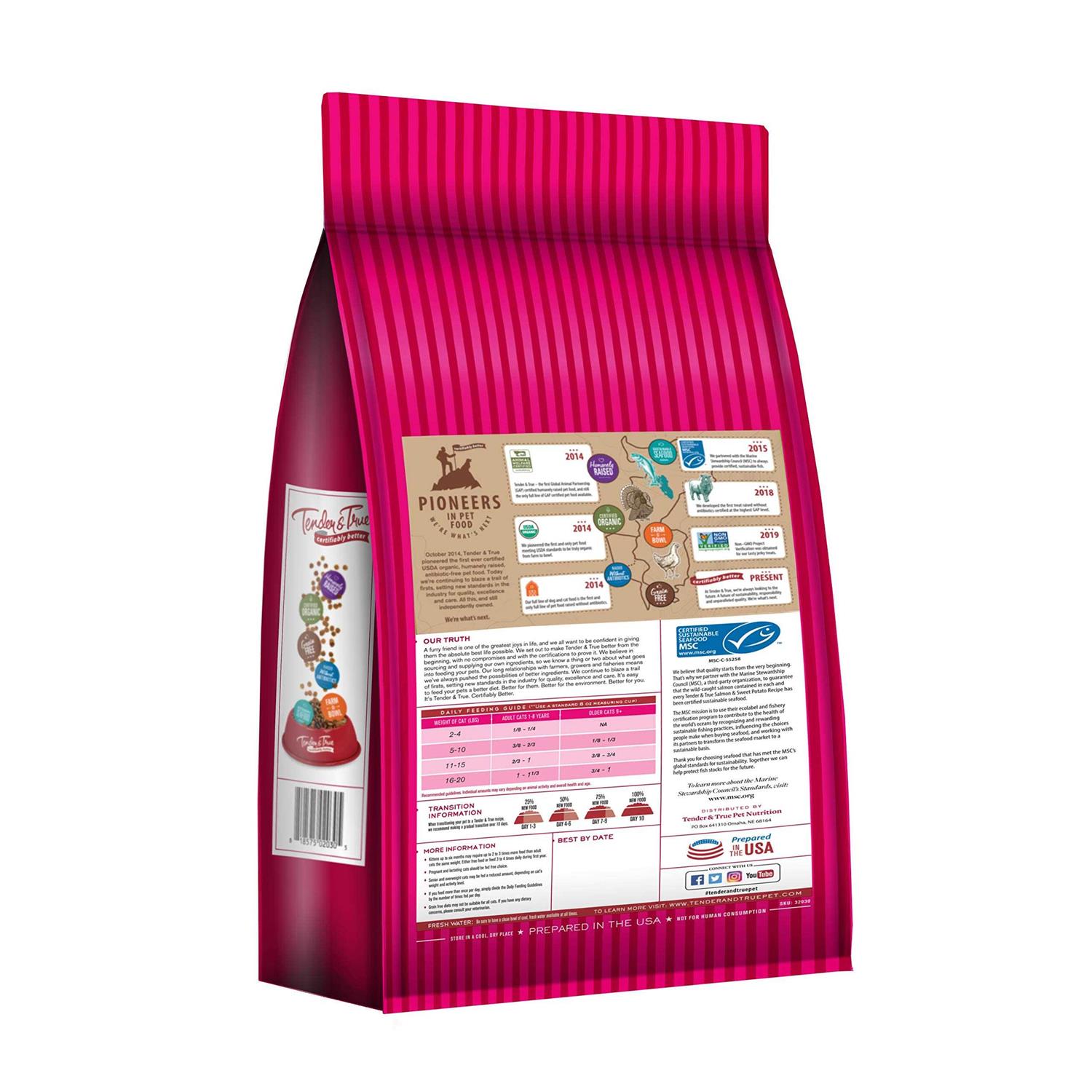 Tender & True Salmon & Sweet Potato Recipe Dry Cat Food - Healthber