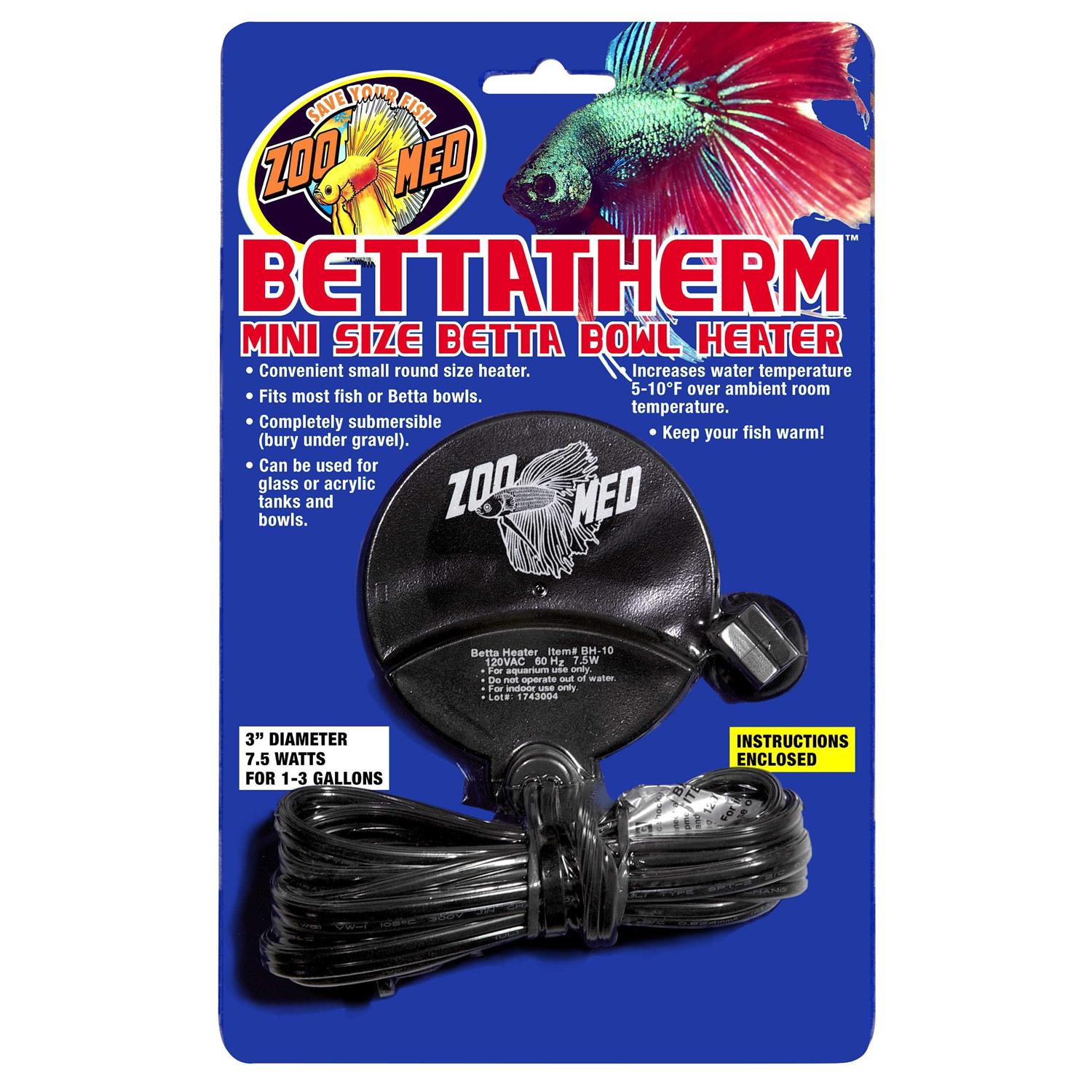 Zoo Med BettaTherm Betta Bowl Heater - Healthber